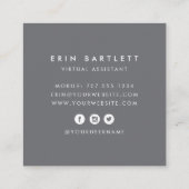 Oversifizierter Name | Zeichnung Quadratische Visitenkarte (Rückseite)