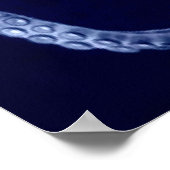 Oversifizierter Octopus Triptych III Print in blau Poster (Ecke)