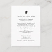 Oversifiziertes Schwarz-Weiß-Foto Visitenkarte (Rückseite)