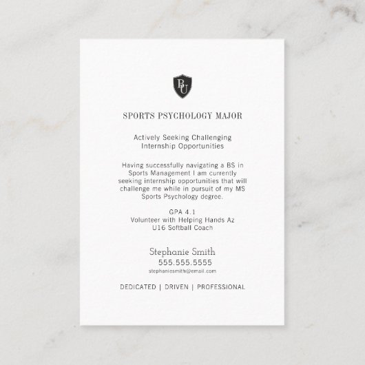 Oversifiziertes Schwarz-Weiß-Foto Visitenkarte (Rückseite)