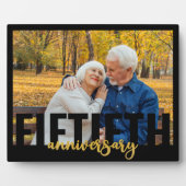 Oversifiziertes Typografie-Foto zum fünfzigsten Ja Fotoplatte (Vorderseite)