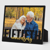 Oversifiziertes Typografie-Foto zum fünfzigsten Ja Fotoplatte (Seite)