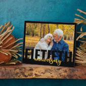 Oversifiziertes Typografie-Foto zum fünfzigsten Ja Fotoplatte (Seite)