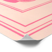 Oversifiziertes Vintages Automobilplakat in Rosa Poster (Ecke)