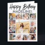 Oversized Foto Collage Happy Geburtstag geklappt Karte<br><div class="desc">Senden Sie große Glückwunsch zum Geburtstag mit einer übergroßen 8.5"x11" Foto Collage personalisierten Namen gefaltet Grußkarte. Alle Bilder und Formulierungen auf dieser Vorlage sind einfach anzupassen. Die Farben und Stile des Schriftartes lassen sich auch mit dem Zazzle Design Editor Tool leicht ändern. Erstellen Sie Ihr eigenes einzigartiges Sake-Geschenk, das viel...</div>