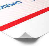 Oversized Fundraiser Check with Business Logo Poster (Ecke)