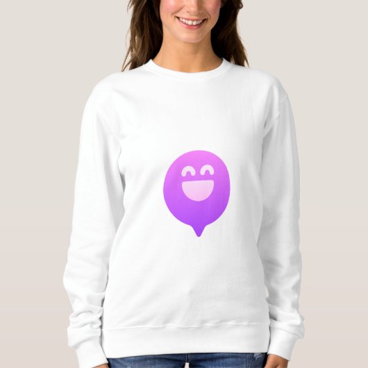 Oversized Lächeln Gesicht Sweatshirt | Happy Face (Vorderseite)