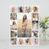 Oversized Photo Collage Modern Overlay Graduation Ankündigung (Stehend Vorderseite)