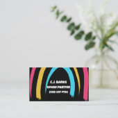 Oversized Rainbow Business Cards Visitenkarte (Stehend Vorderseite)
