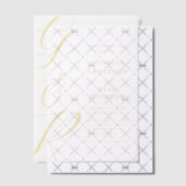 Oversized Script Monogram Wedding Pergament Einladungen (Versetzt (Einladung))