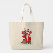 Oversized Stressed Santa Merry Christmas JUMBO Can Jumbo Stoffbeutel (Rückseite)