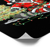 Overstimulated But Festive, Christmas Raccoon,sant Poster (Ecke)