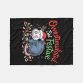 Overstimulated But Festive Funny Christmas Ossum U Fleecedecke (Vorderseite (Horizontal))