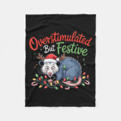 Overstimulated But Festive Funny Christmas Ossum U Fleecedecke (Vorderseite)