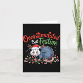 Overstimulated But Festive Funny Christmas Ossum U Karte (Vorderseite)