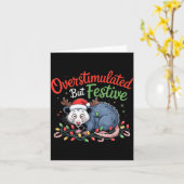 Overstimulated But Festive Funny Christmas Ossum U Karte (Gelbe Blume)