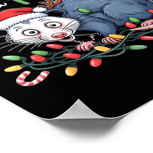 Overstimulated But Festive Funny Christmas Ossum U Poster (Ecke)