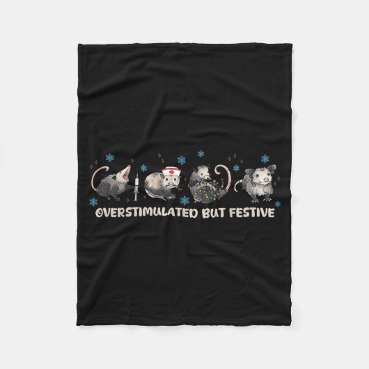 Overstimulated But Festive Funny Ssum Nurse Christ Fleecedecke (Vorderseite)