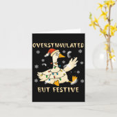 Overstimulated But Festive Goose Christmas Funny G Karte (Gelbe Blume)