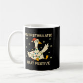 Overstimulated But Festive Goose Christmas Funny H Kaffeetasse (Links)