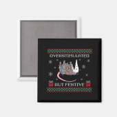 Overstimulated But Festive Ossum Christmas Tree Li Magnet (Vorderseite/Rückseite)