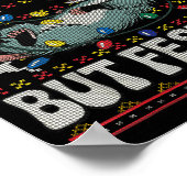 Overstimulated But Festive Ossum Christmas Ugly Sw Poster (Ecke)