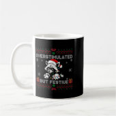 Overstimulated But Festive Ossum Ugly Sweater Chri Kaffeetasse (Links)