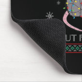 Overstimulated But Festive Ossum Ugly Sweater Chri Mousepad (Ecke)