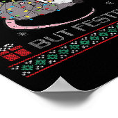 Overstimulated But Festive Ossum Ugly Sweater Chri Poster (Ecke)
