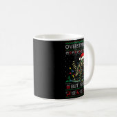 Overstimulated But Festive Raccoon Christmas Pajam Kaffeetasse (VorderseiteRechts)