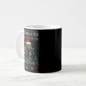 Overstimulated But Festive Raccoon Christmas Pajam Kaffeetasse (Vorderseite Links)
