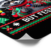 Overstimulated But Festive Raccoon Christmas  Poster (Ecke)