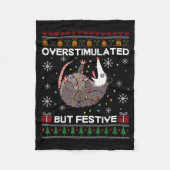 Overstimulated But Festive Ssum Christmas For Men  Fleecedecke (Vorderseite)