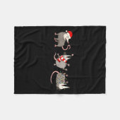 Overstimulated But Festive Ssum Christmas Funny Ch Fleecedecke (Vorderseite (Horizontal))