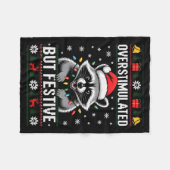 Overstimulated But Festive Ssum Christmas Pajamas  Fleecedecke (Vorderseite (Horizontal))