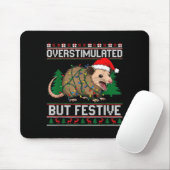 Overstimulated But Festive Ssum Christmas Pajamas Mousepad (Mit Mouse)