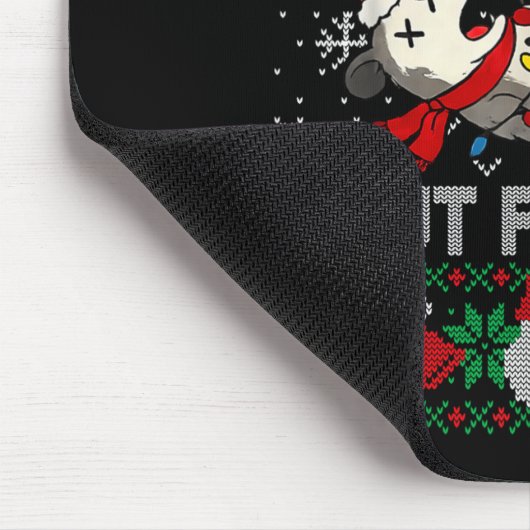 Overstimulated But Festive Ssum Christmas Ugly Xma Mousepad (Ecke)