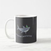 Overstimulated Hat Shark Funny Birthday,men,women  Kaffeetasse (Links)