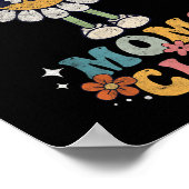 Overstimulated Moms Club Groovy Funny Mothers Day Poster (Ecke)