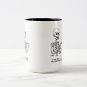 OVERSTIMULATED & UNDERCAFFEINATED COFFEE MUG ZWEIFARBIGE TASSE (Mittel)