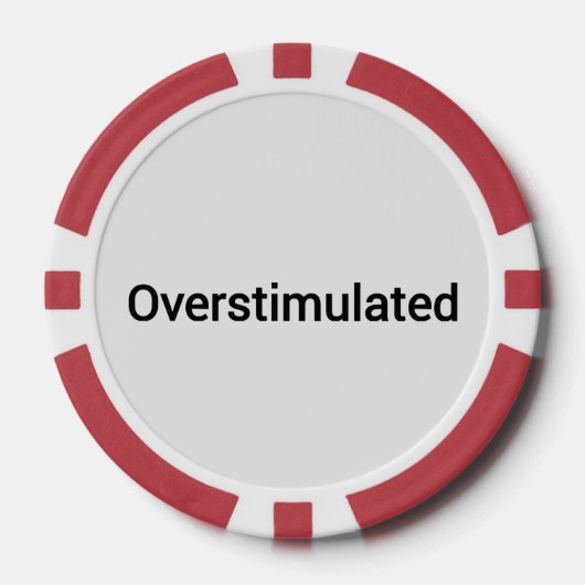 overstimulated word text pokerchips (Vorderseite)