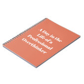 Overther Funny Quote Burnt Sienna Notebook Notizblock (Linke Seite)