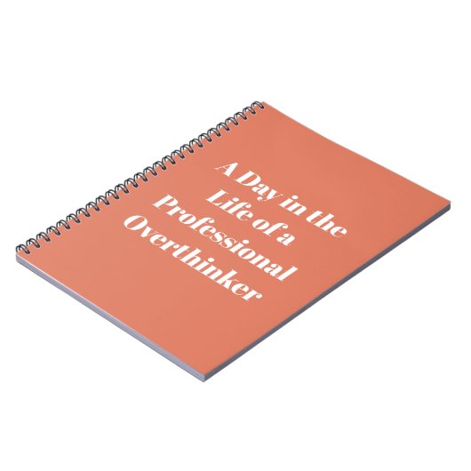 Overther Funny Quote Burnt Sienna Notebook Notizblock (Linke Seite)