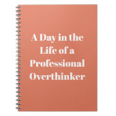 Overther Funny Quote Burnt Sienna Notebook Notizblock (Vorderseite)