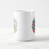 Overthink This Floral Humorous Text Sign Kaffeetasse (Mittel)