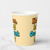 Overthink This Gradient: A Life Typographical Tip Pappbecher (Links)