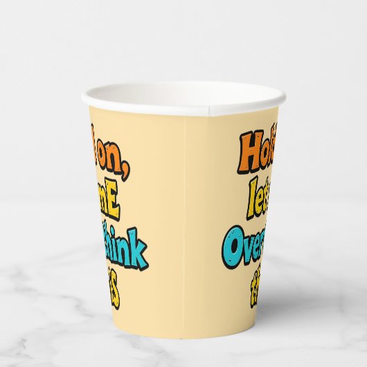 Overthink This Gradient: A Life Typographical Tip Pappbecher (Rechts)