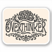 Overthinker Aufkleber (Vorderseite)
