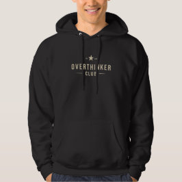 Overthinker Club Vintage-Typografie Hoodie