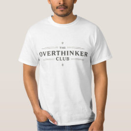 Overthinker Club Vintage-Typografie T-Shirt
